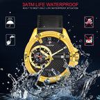 TSERA T1001L-G-B-B Multifunction 3ATM Water Resistant Analog Watch - For Men
