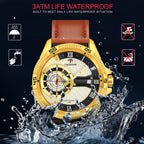 TSERA T1001L-G-S-BN Multifunction 3ATM Water Resistant Analog Watch - For Men