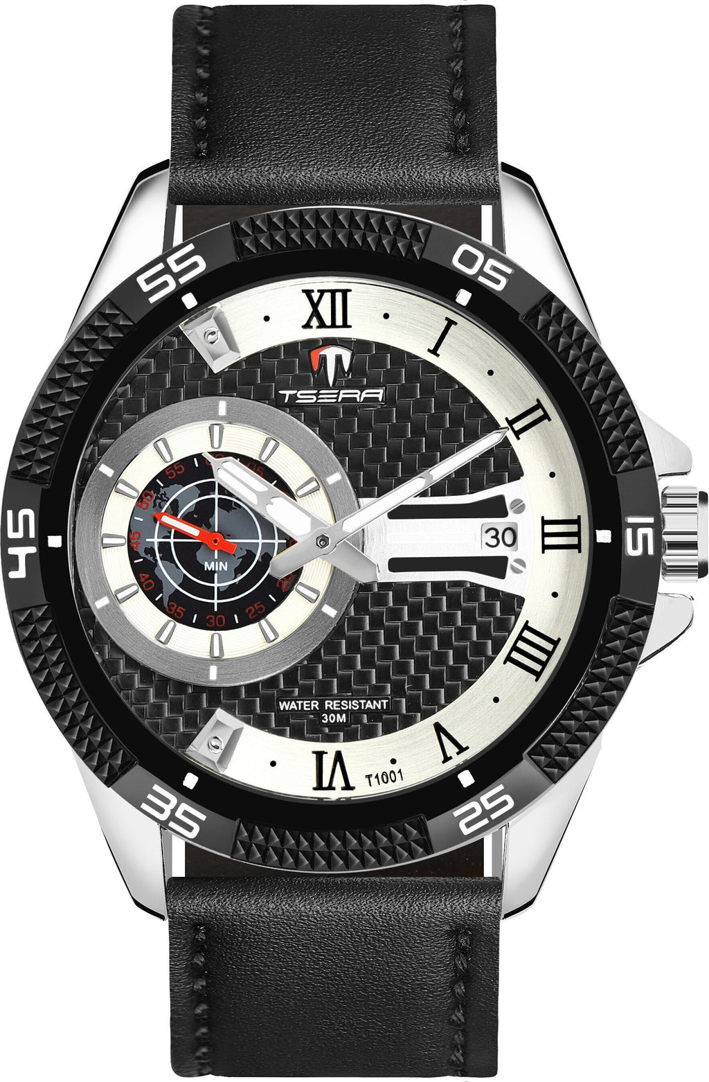 TSERA T1001L-S-B-B Multifunction 3ATM Water Resistant Analog Watch - For Men