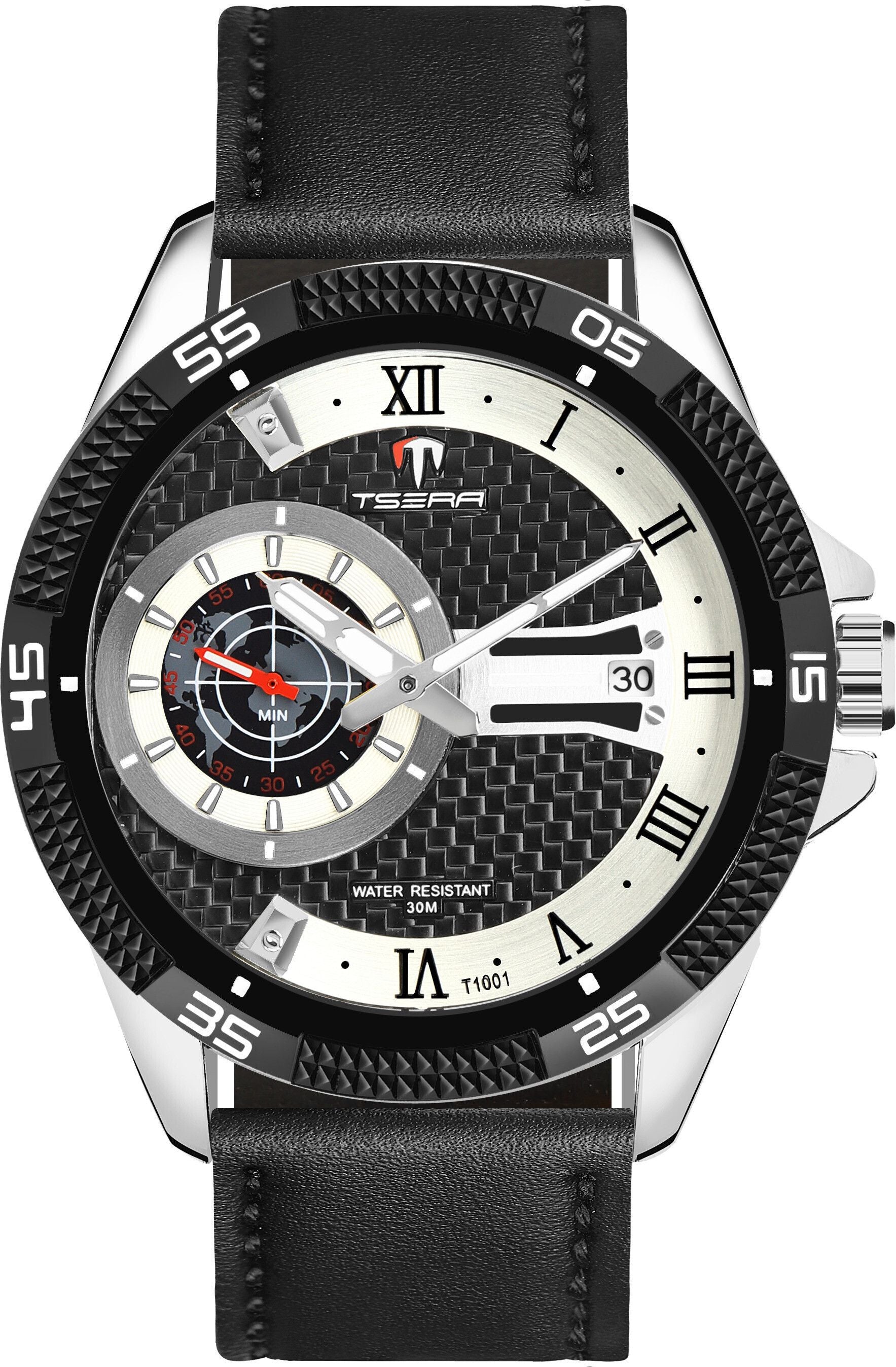 TSERA T1001L-S-B-B Multifunction 3ATM Water Resistant Analog Watch - For Men