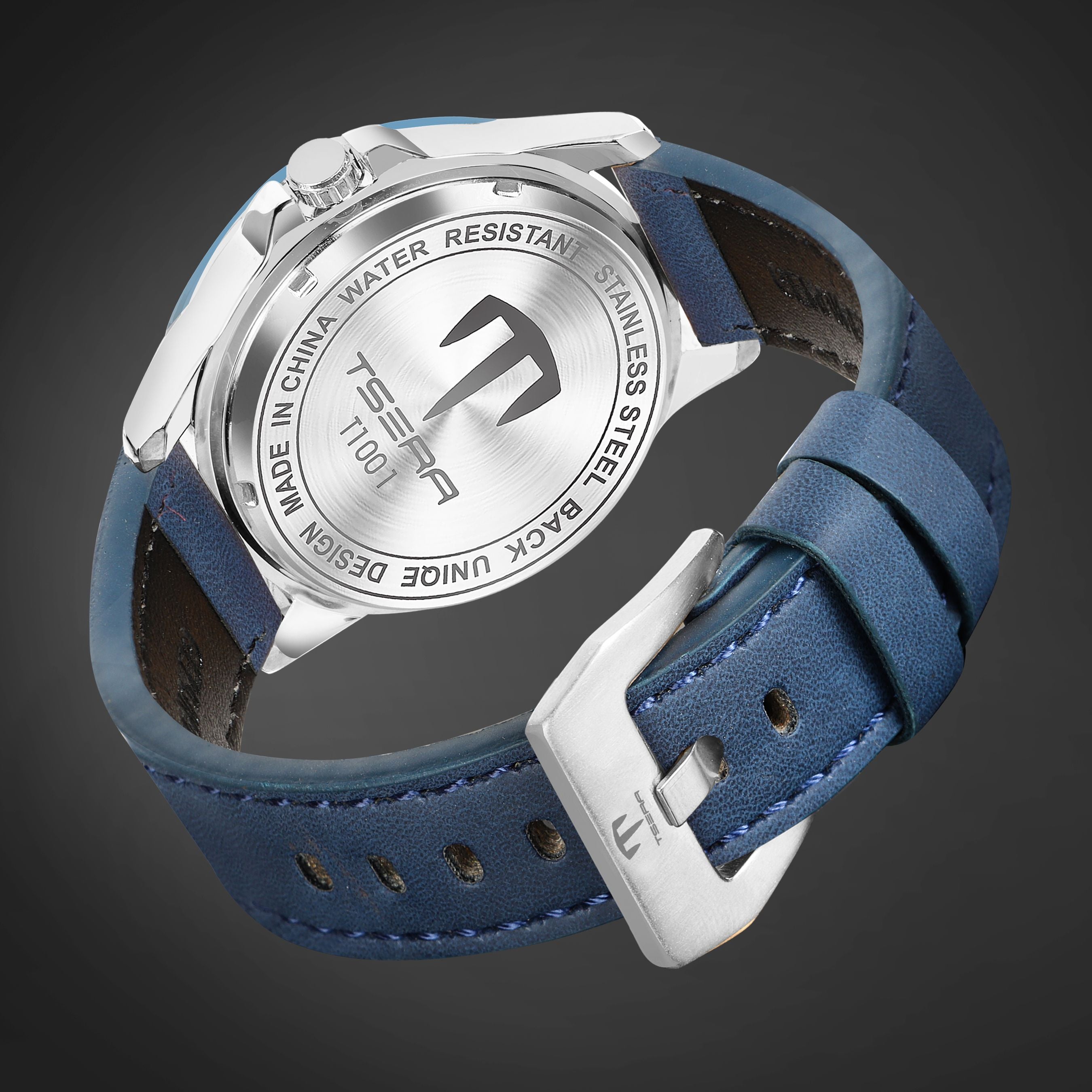 TSERA T1001L-S-BL-BL Multifunction 3ATM Water Resistant Analog Watch - For Men