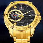 TSERA T1001S-G-B-G Multifunction 3ATM Water Resistant Analog Watch - For Men