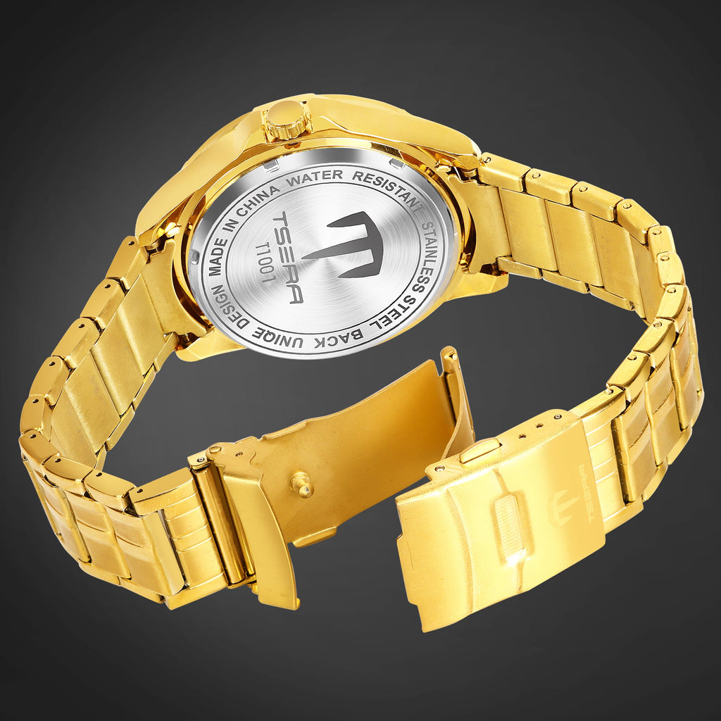 TSERA T1001S-G-B-G Multifunction 3ATM Water Resistant Analog Watch - For Men
