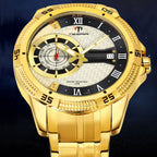 TSERA T1001S-G-S-G Multifunction 3ATM Water Resistant Analog Watch - For Men