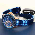 TSERA T1001S-RG-BL-BL Multifunction 3ATM Water Resistant Analog Watch - For Men