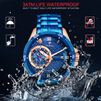 TSERA T1001S-RG-BL-BL Multifunction 3ATM Water Resistant Analog Watch - For Men