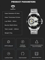 TSERA T1001S-S-S-S Multifunction 3ATM Water Resistant Analog Watch - For Men