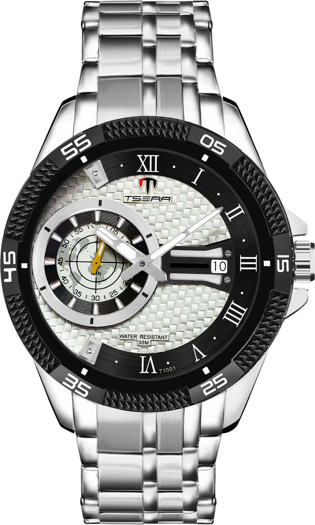 TSERA T1001S-S-S-S Multifunction 3ATM Water Resistant Analog Watch - For Men