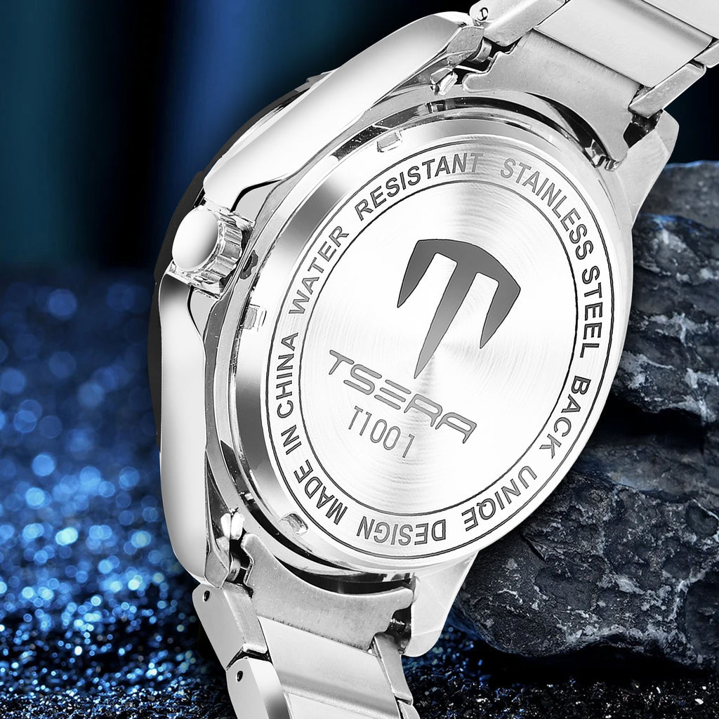 TSERA T1001S-S-S-S Multifunction 3ATM Water Resistant Analog Watch - For Men