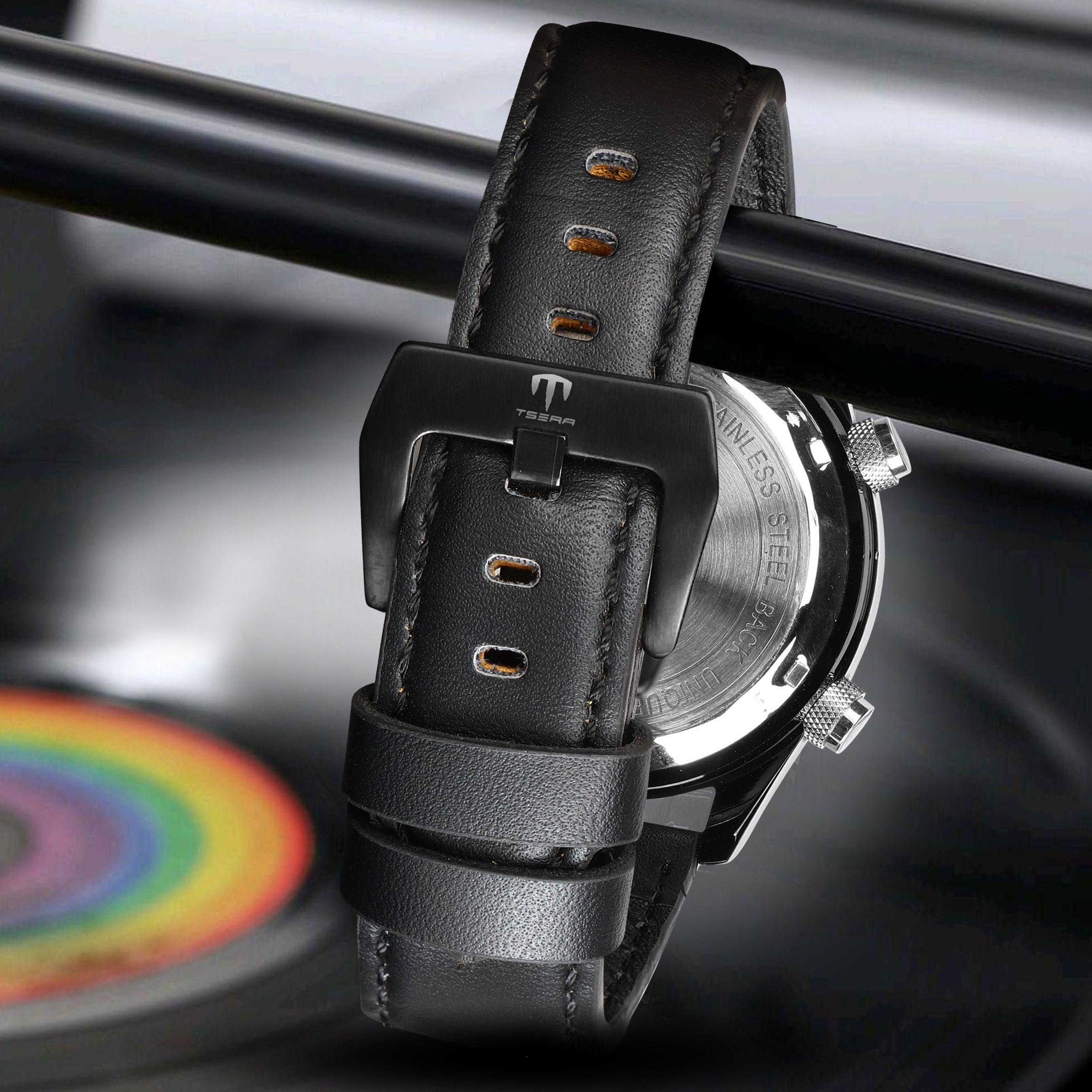 TSERA T1003L-B-B-B Multifunction 3ATM Water Resistant Analog-Digital Watch - For Men