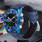 TSERA T1003L-BL-BL-BL Multifunction 3ATM Water Resistant Analog-Digital Watch - For Men