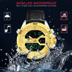 TSERA T1003L-G-S-B Multifunction 3ATM Water Resistant Analog-Digital Watch - For Men