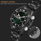 TSERA T1003S-B-B-B Multifunction 3ATM Water Resistant Analog-Digital Watch - For Men