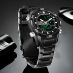 TSERA T1003S-B-B-B Multifunction 3ATM Water Resistant Analog-Digital Watch - For Men