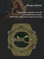 TSERA T1003L-G-S-B Multifunction 3ATM Water Resistant Analog-Digital Watch - For Men