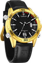 TSERA T1004L-G-B-B Multifunction 3ATM Water Resistant Analog Watch - For Men