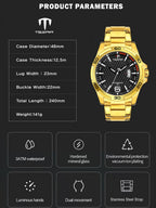 TSERA T1004S-G-B-G Multifunction 3ATM Water Resistant Analog Watch - For Men