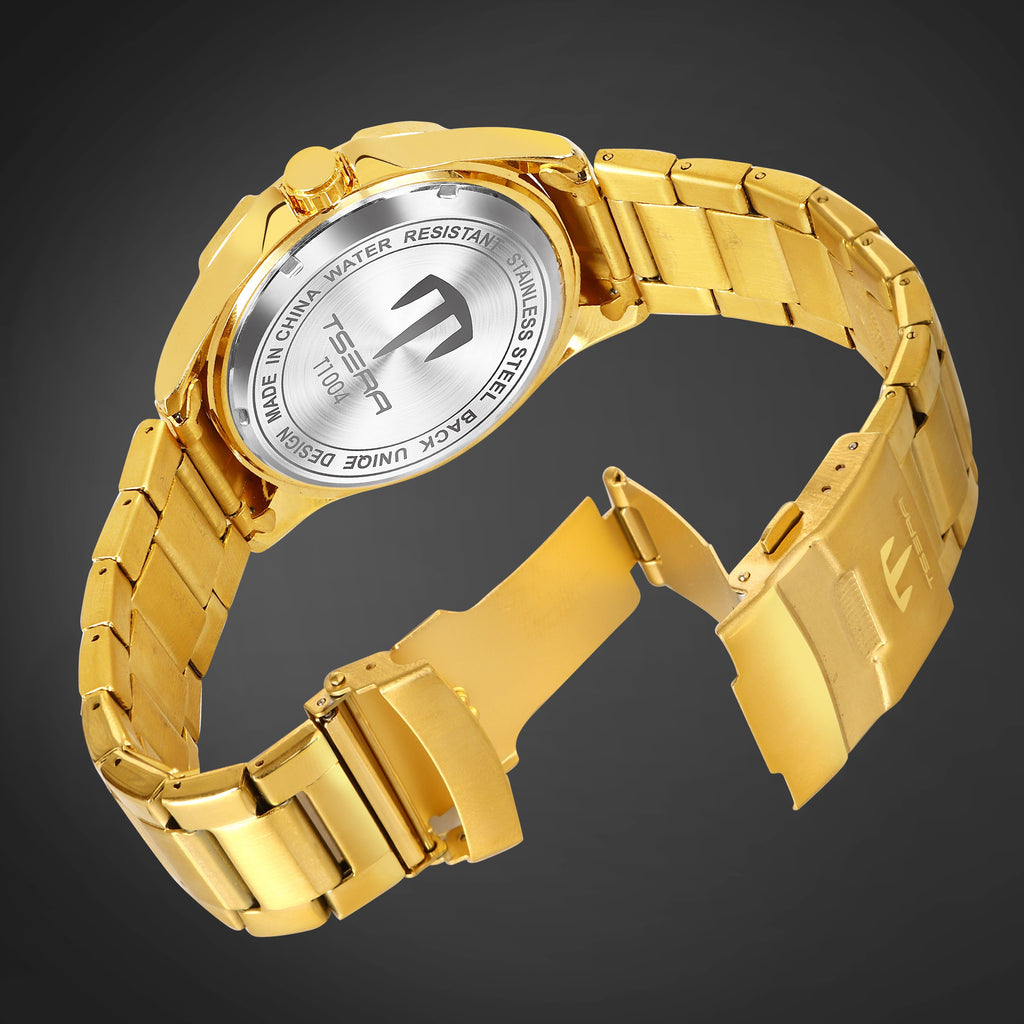TSERA T1004S-G-S-G Multifunction 3ATM Water Resistant Analog Watch - For Men