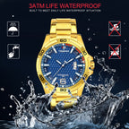 TSERA T1004S-G-BL-G Multifunction 3ATM Water Resistant Analog Watch - For Men