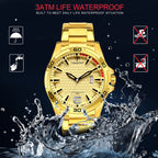 TSERA T1004S-G-G-G Multifunction 3ATM Water Resistant Analog Watch - For Men