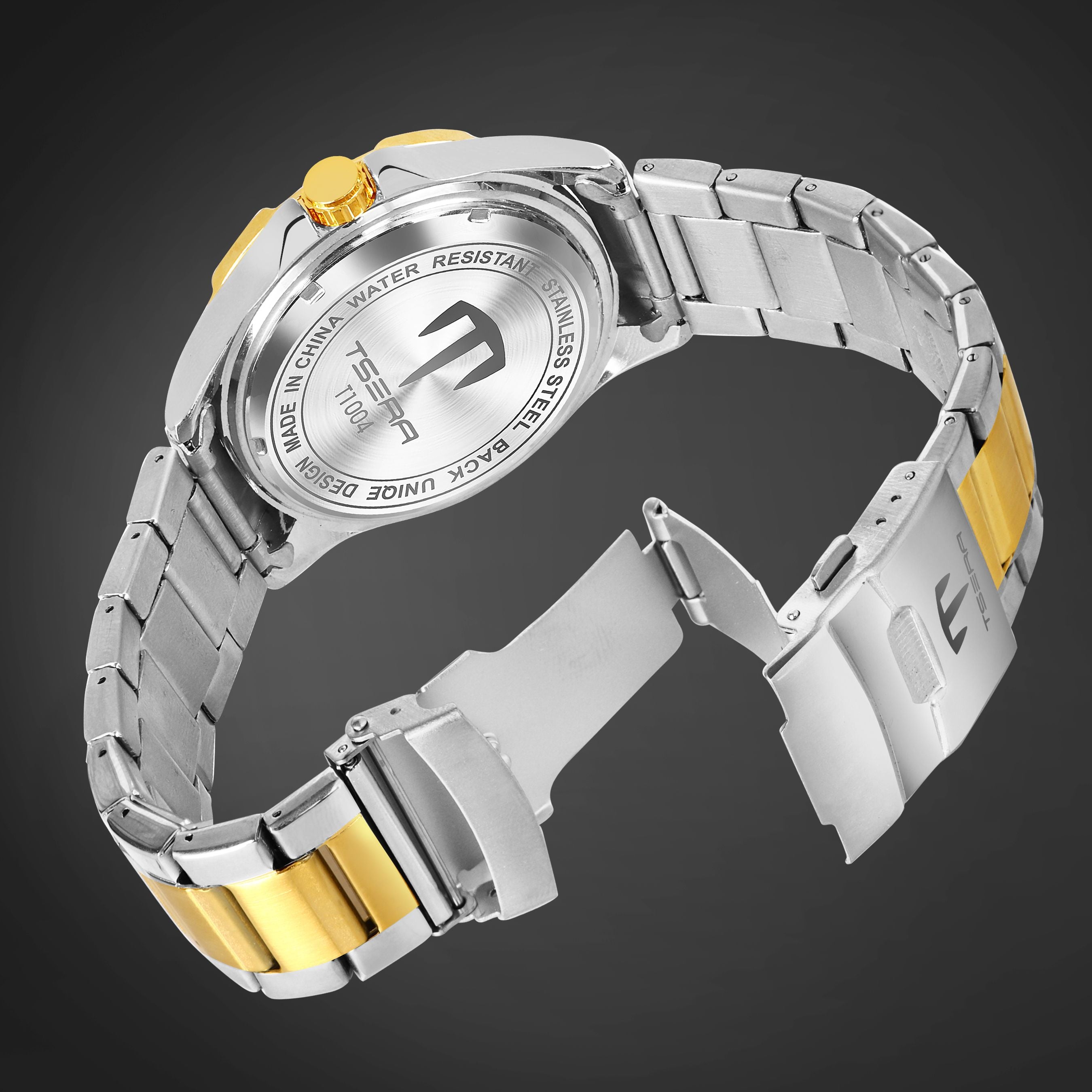 TSERA T1004S-S-G-G Multifunction 3ATM Water Resistant Analog Watch - For Men