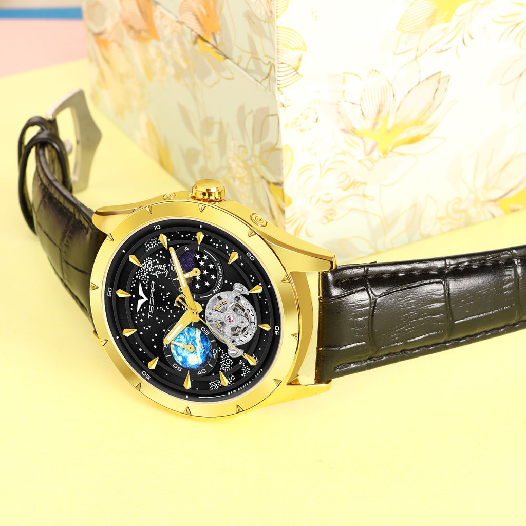 TSERA T1009L-G-B-B Multifunction 3ATM Water Resistant Analog Watch - For Men