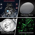 TSERA T1009S-G-B-G Multifunction 3ATM Water Resistant Analog Watch - For Men