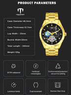 TSERA T1009S-G-B-G Multifunction 3ATM Water Resistant Analog Watch - For Men