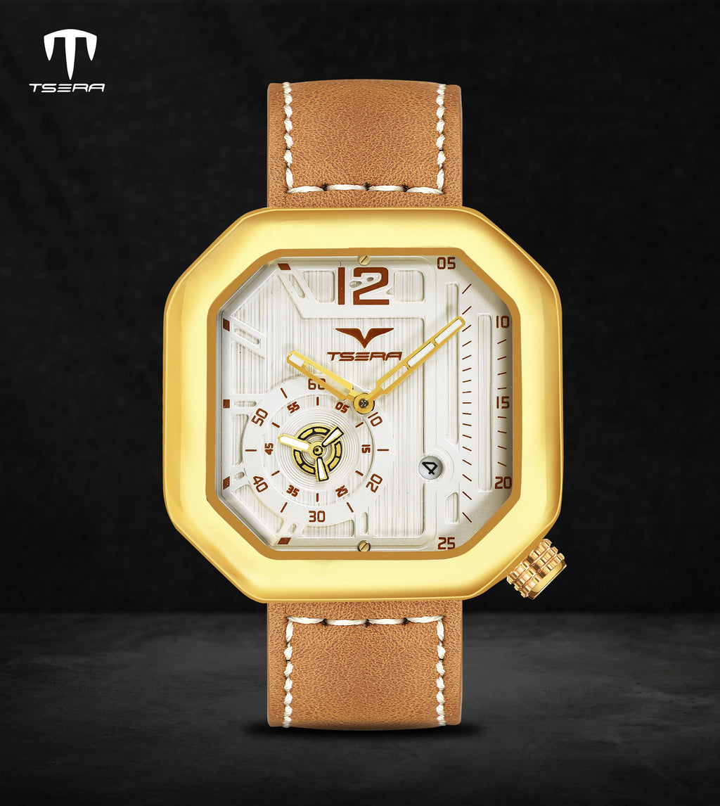 TSERA T1010L-G-W-TN Multifunction 3ATM Water Resistant Analog Watch - For Men