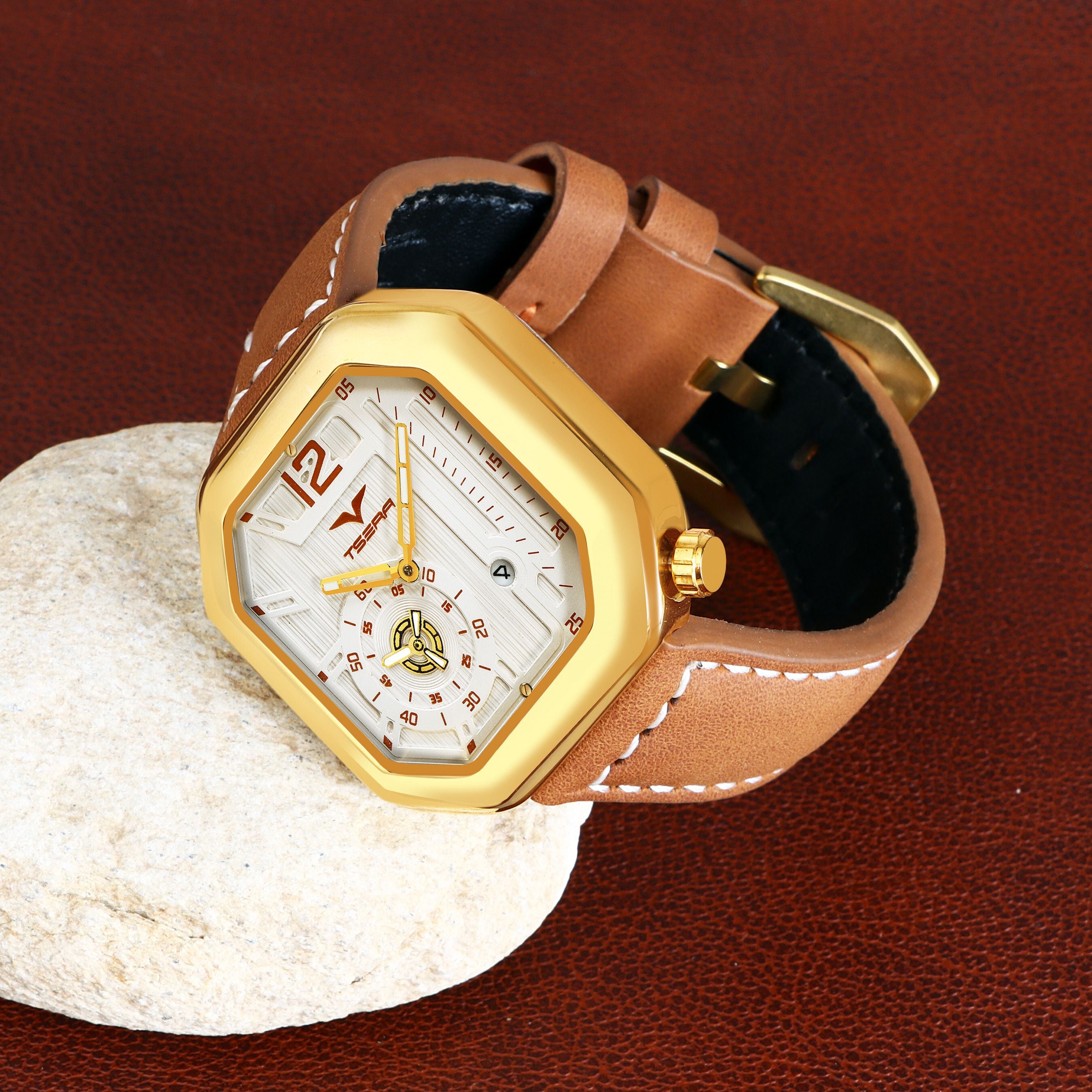 TSERA T1010L-G-W-TN Multifunction 3ATM Water Resistant Analog Watch - For Men