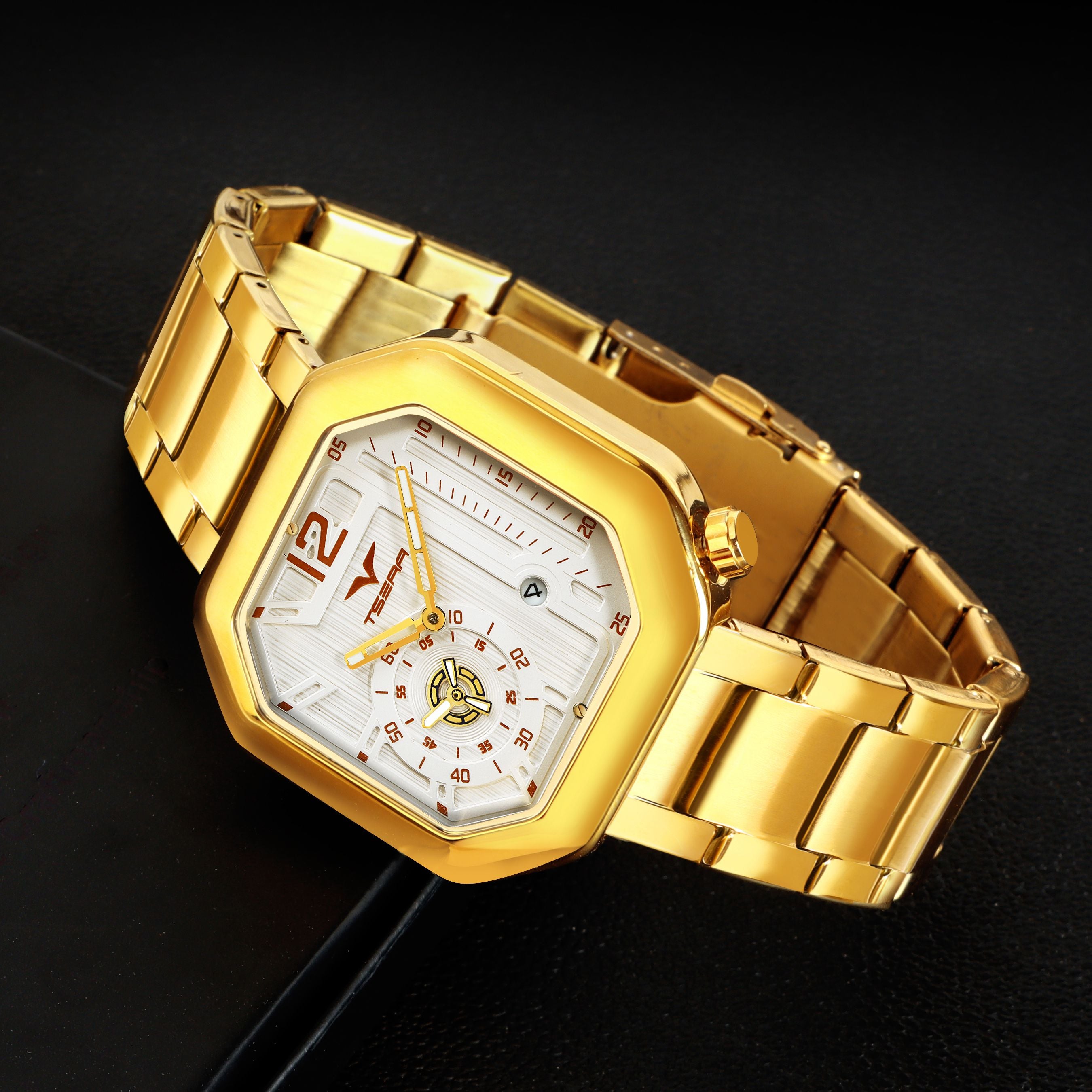 TSERA T1010S-G-W-G Multifunction 3ATM Water Resistant Analog Watch - For Men