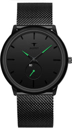 RUSTET Thin Minimalist - Fashion Unisex Dress with Stainless Steel Mesh Band Analog Watch - For Men