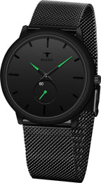 RUSTET Thin Minimalist - Fashion Unisex Dress with Stainless Steel Mesh Band Analog Watch - For Men