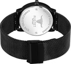 RUSTET Thin Minimalist - Fashion Unisex Dress with Stainless Steel Mesh Band Analog Watch - For Men