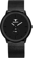 RUSTET Working Chronograph Black Edition Mesh Safer Strap Analog Watch - For Men