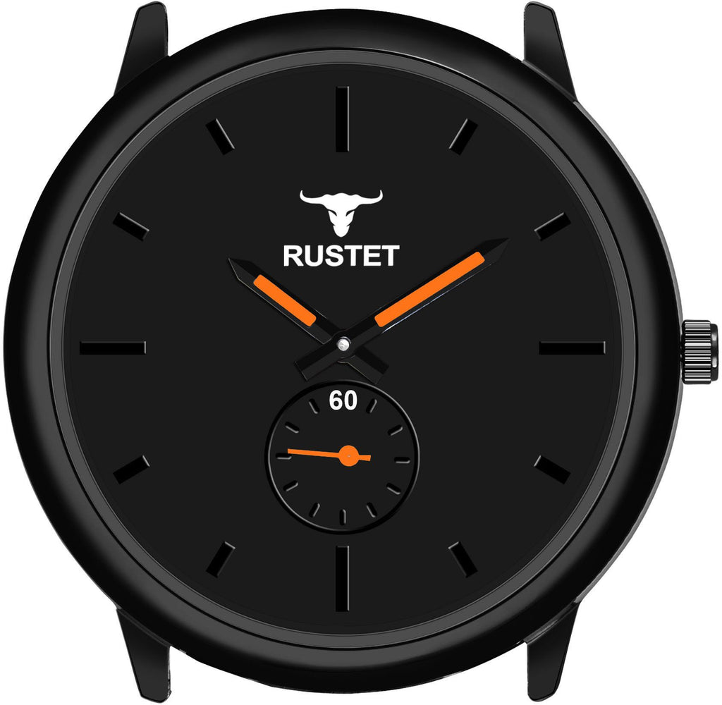 RUSTET Working Chronograph Black Edition Mesh Safer Strap Analog Watch - For Men
