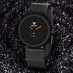 RUSTET Working Chronograph Black Edition Mesh Safer Strap Analog Watch - For Men