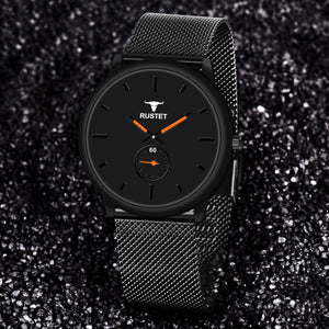 RUSTET Working Chronograph Black Edition Mesh Safer Strap Analog Watch - For Men