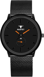 RUSTET Working Chronograph Black Edition Mesh Safer Strap Analog Watch - For Men