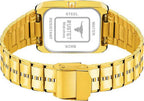 RUSTET IGP-DIAMOND-BLK Waterproof Gold Square Dial Day and Date Boy's & Men's Analog Watch - For Men