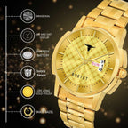 RUSTET LS3890 ORIGINAL GOLD PLATED DAY & DATE FUNCTIONING WATCH FOR BOYS Analog Watch - For Men