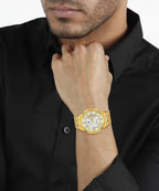 RUSTET RSTET-7008 ORIGINAL GOLD PLATED DAY & DATE FUNCTIONING WATCH FOR BOYS Analog Watch - For Men