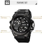 RUSTET Sports Watch with PU Strap 5 ATM Waterproof Analog-Digital Watch - For Men