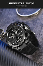 RUSTET Sports Watch with PU Strap 5 ATM Waterproof Analog-Digital Watch - For Men
