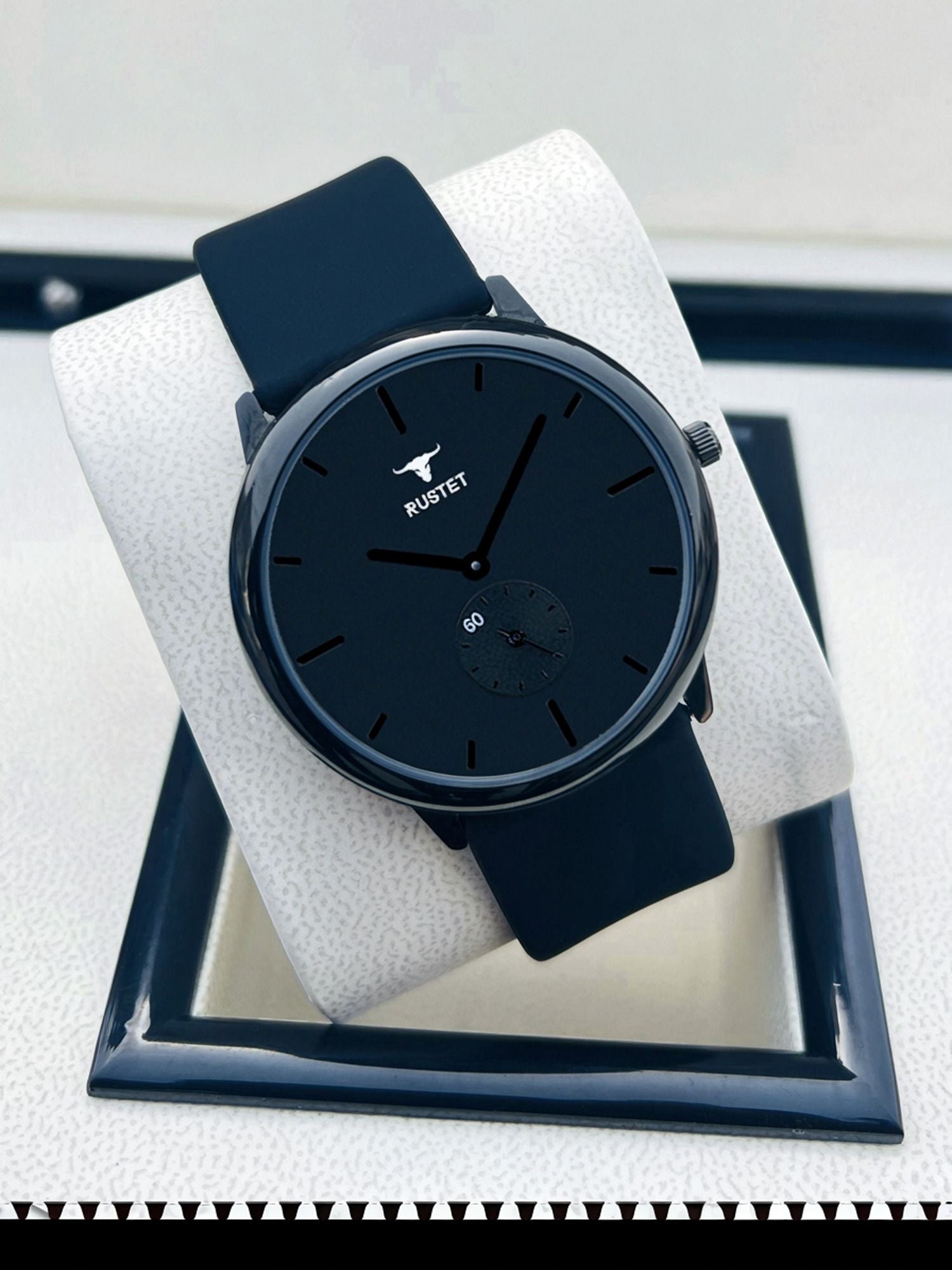 RUSTET 9185 Classy Look Black Dial Chronograph Watch For Men's Analog Watch - For Men