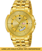 RUSTET RSTET-LS3062 ORIGINAL GOLD PLATED DAY & DATE FUNCTIONING WATCH FOR BOYS Analog Watch - For Men