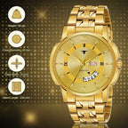 RUSTET RSTET-LS3062 ORIGINAL GOLD PLATED DAY & DATE FUNCTIONING WATCH FOR BOYS Analog Watch - For Men