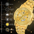 RUSTET RSTET-LS3062 ORIGINAL GOLD PLATED DAY & DATE FUNCTIONING WATCH FOR BOYS Analog Watch - For Men