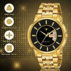 RUSTET RSTET-7008 ORIGINAL GOLD PLATED DAY & DATE FUNCTIONING WATCH FOR BOYS Analog Watch - For Men
