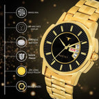 RUSTET RSTET-7008 ORIGINAL GOLD PLATED DAY & DATE FUNCTIONING WATCH FOR BOYS Analog Watch - For Men